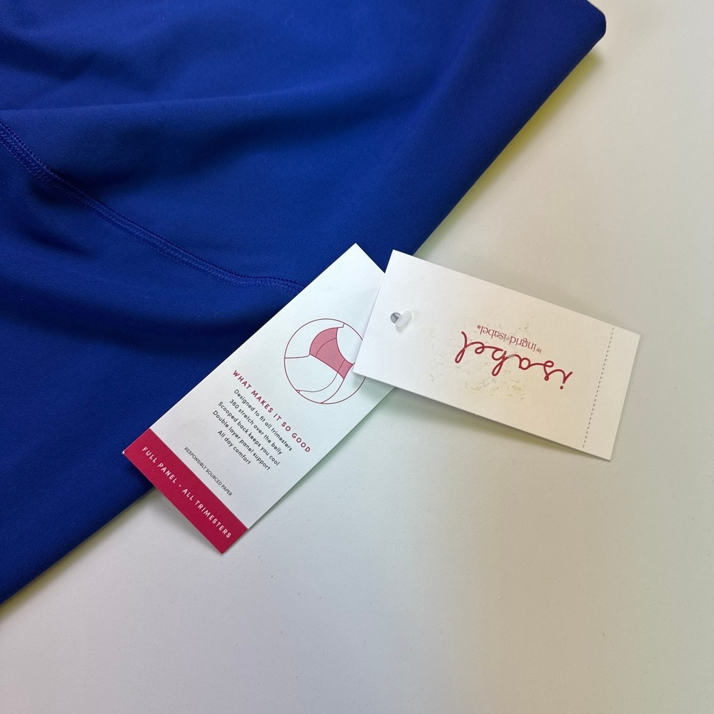 Ingrid & Isabel Blue Full Panel Maternity Leggings XS Made in USA‎